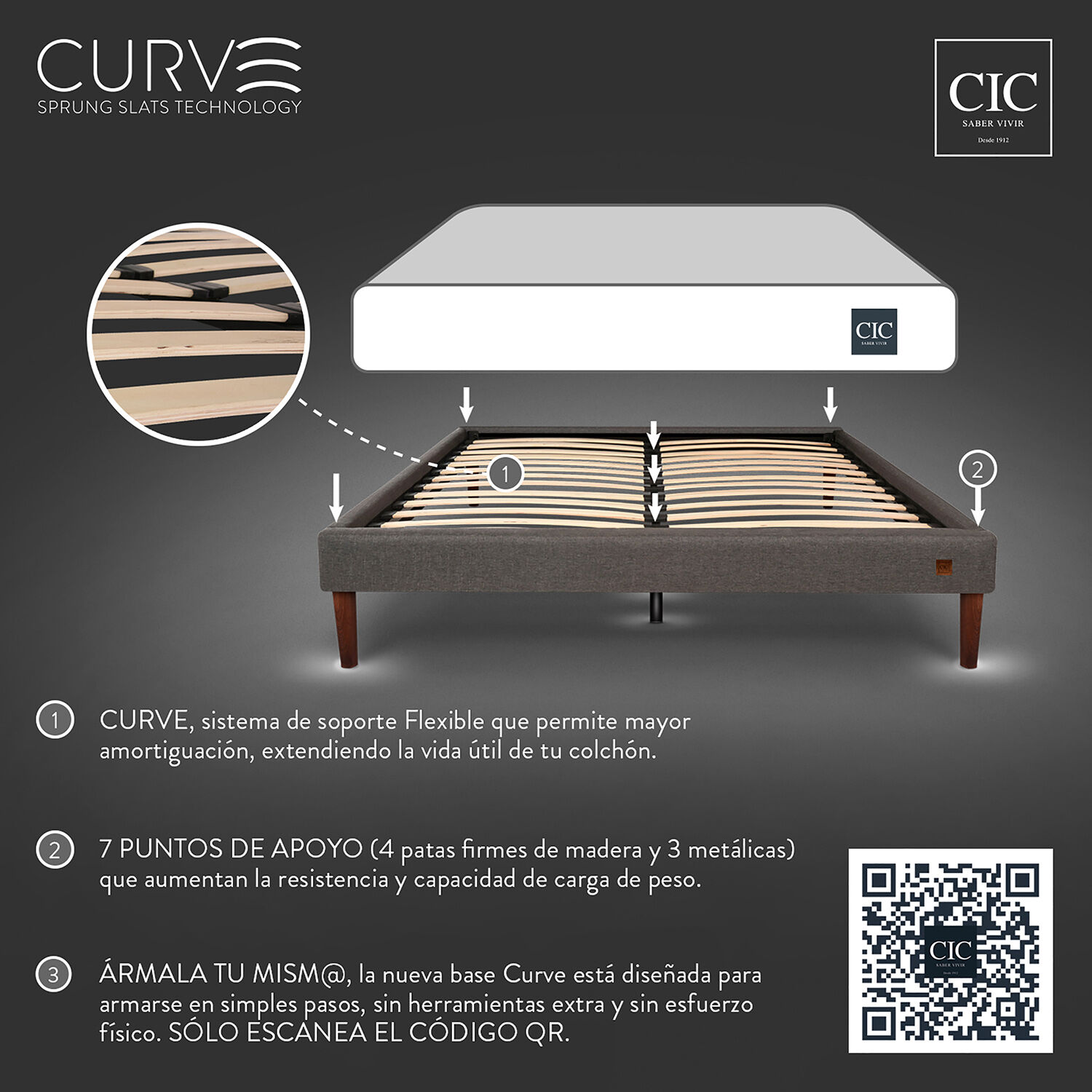 Cama Europea Curve 2 Plazas Super Premium + Plumón + Sábanas + Almohadas