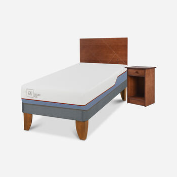 Cama Europea 1 Plaza Excellence Plus + Set Villarrica