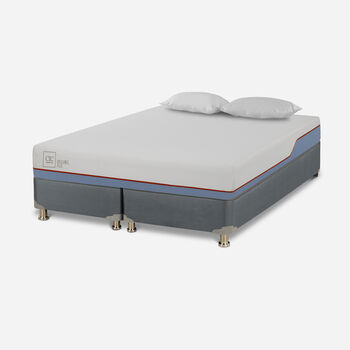 Cama Americana 2 Plazas Excellence Plus Base Dividida + Almohadas