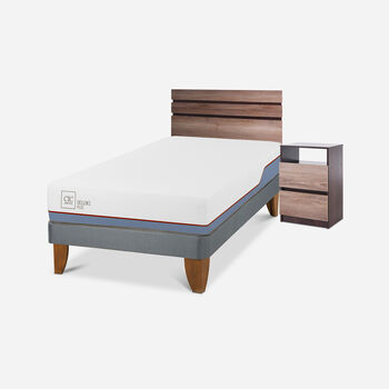 Cama Europea 1,5 Plazas Excellence Plus + Set Ares