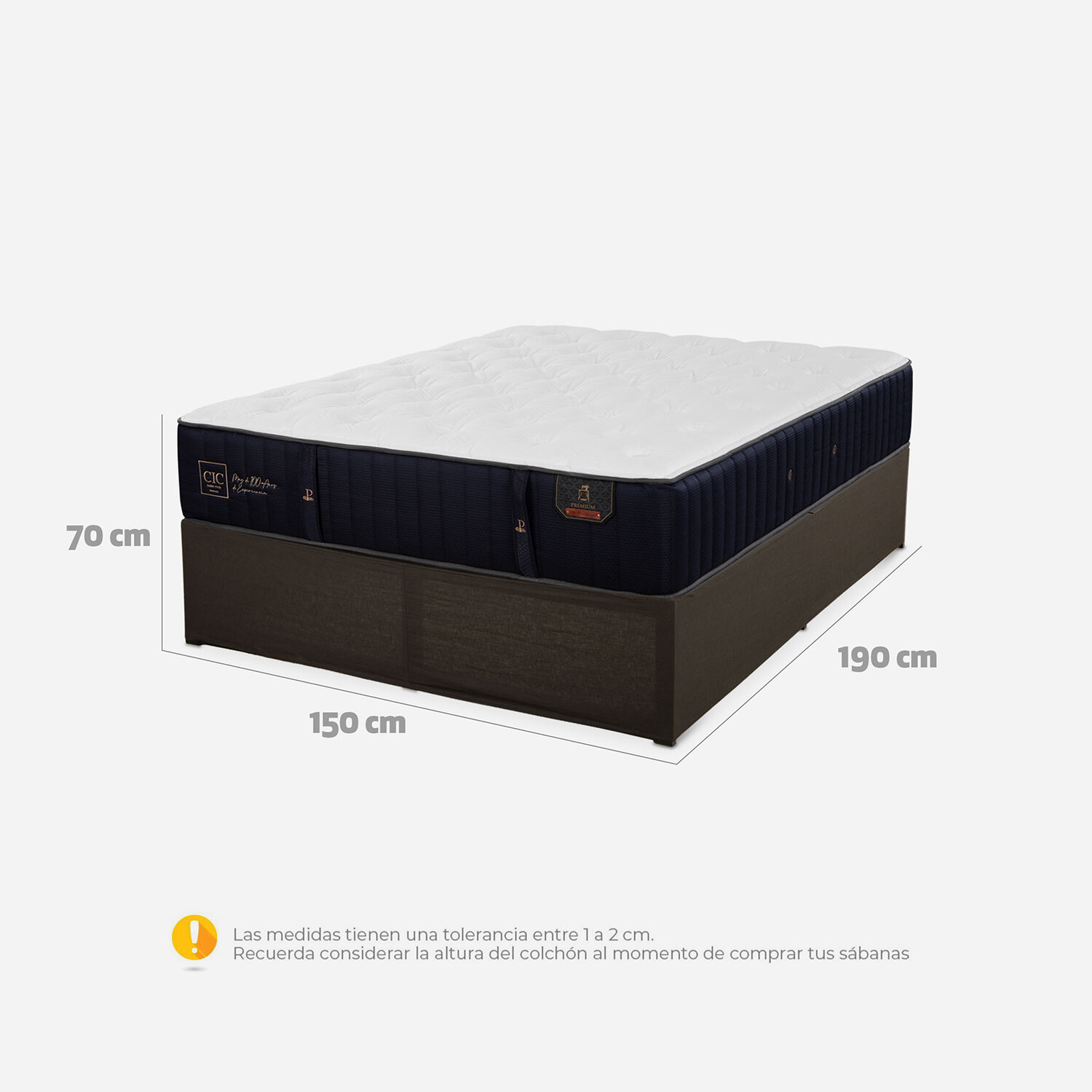 Cama Iron Smart 2 Plazas Premium