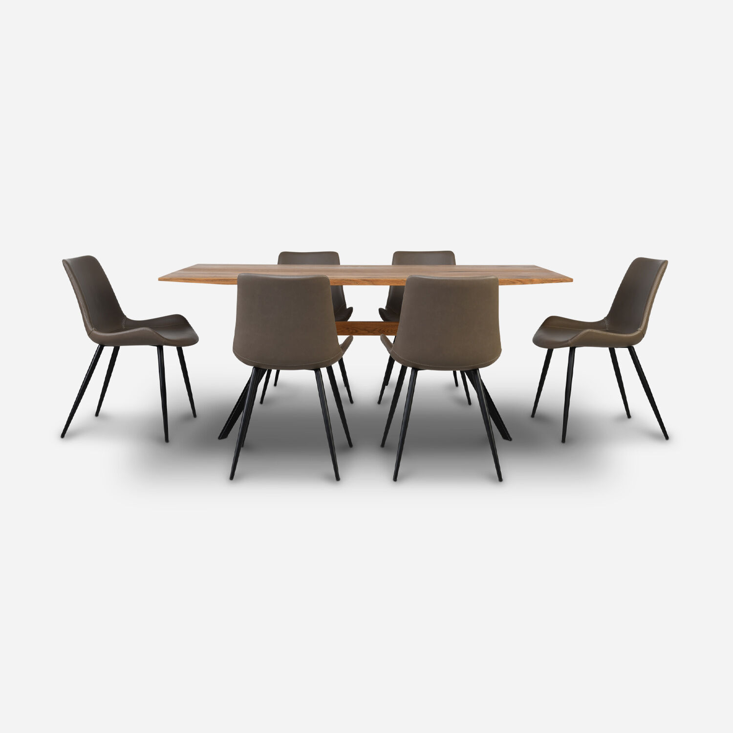 Comedor 6 Sillas Cross Gris