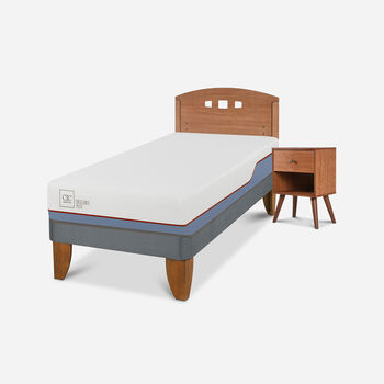 Cama Europea 1 Plaza Excellence Plus + Set Gales Caramel