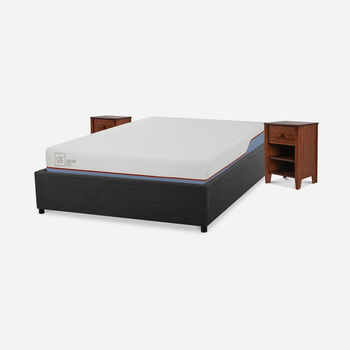 Cama Space Box 2 Plazas Excellence Plus + Velador Torino Caramel 