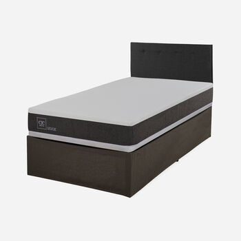 Cama Iron Smart 1,5 Plazas Ortopedic + Respaldo Black