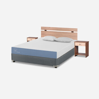 Cama Americana Full Excellence + Set Olmo + Almohadas