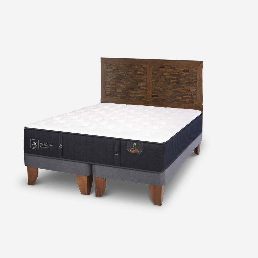 Cama Europea King Premium + Respaldo Antique | CIC