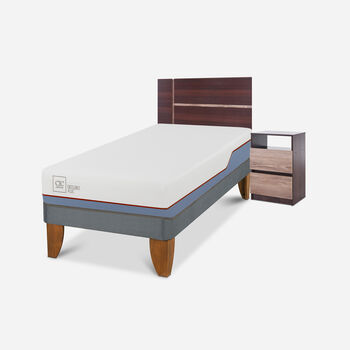 Cama Europea 1 Plaza Excellence Plus + Set Enio