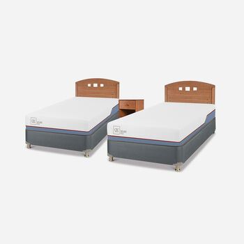 Dúplex Cama Americana Excellence Plus + Velador Gales Caramel