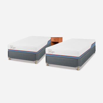 Dúplex Cama Americana Excellence Plus + Velador Gales Caramel