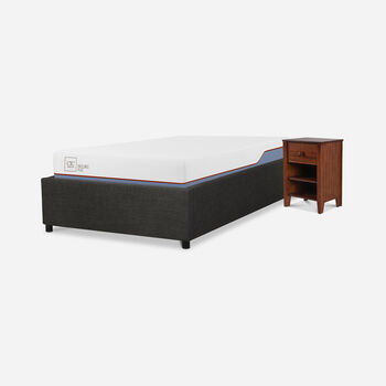 Cama Space Box 1,5 Plazas Excellence Plus + Velador Torino Caramel