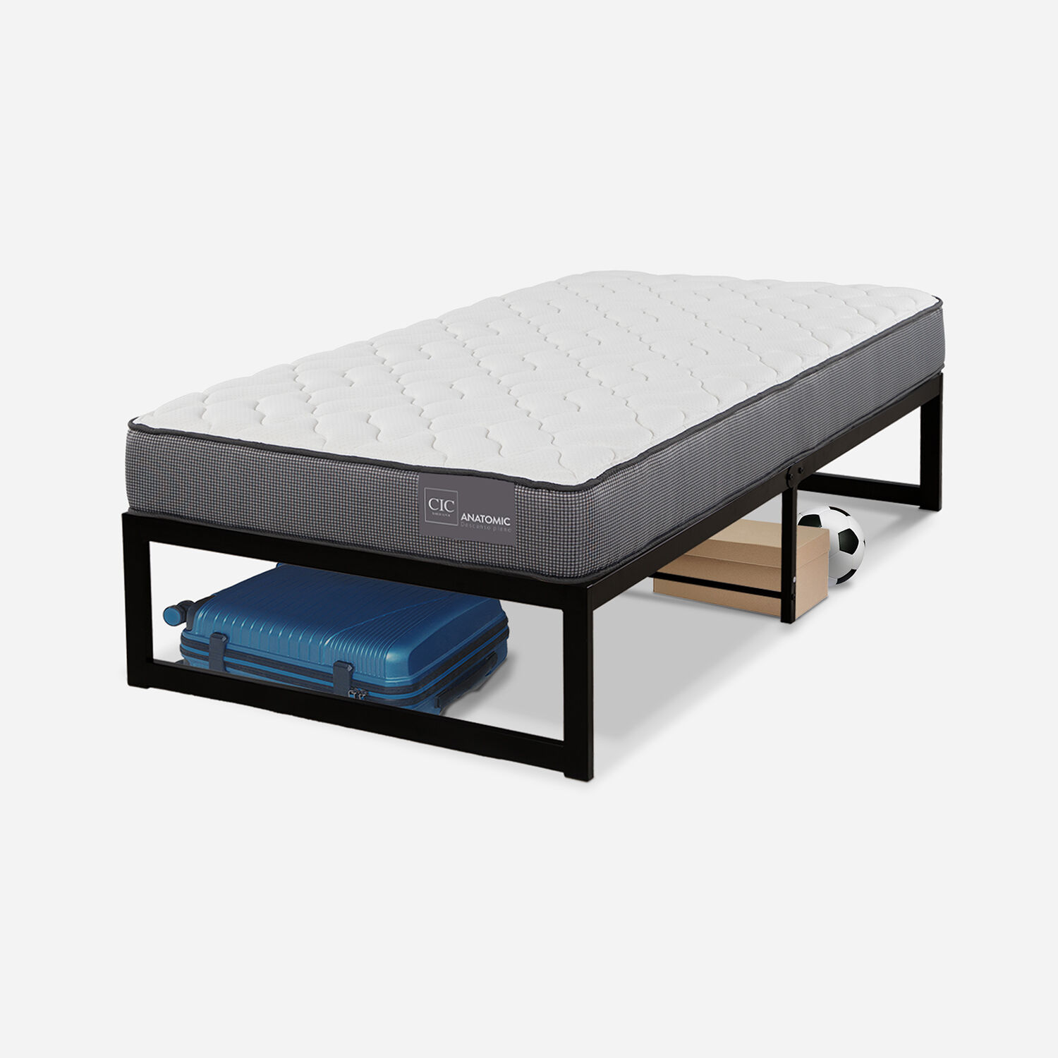 Cama Iron Smart 1,5 Plazas Anatomic