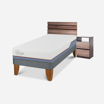 Cama Europea 1 Plaza Excellence Plus + Set Ares