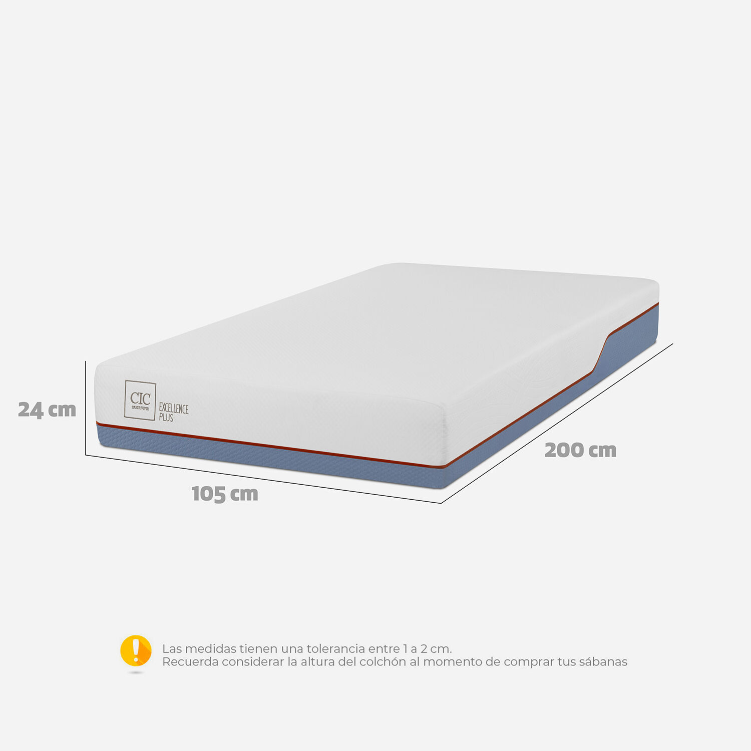 Colchón 1,5 Plazas Excellence Plus 105x200